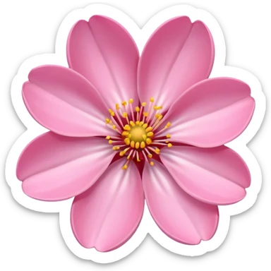 pink framed photo of a blossom sticker