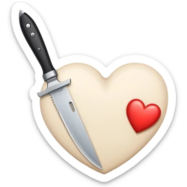 Cœur avec un couteau sticker
