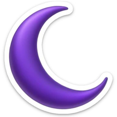 purple crescent moon sticker