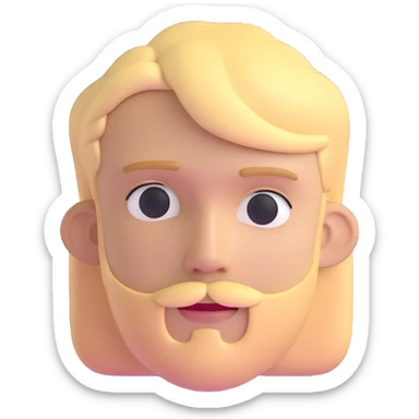 young man with blonde hair and minimal facial hair sticker