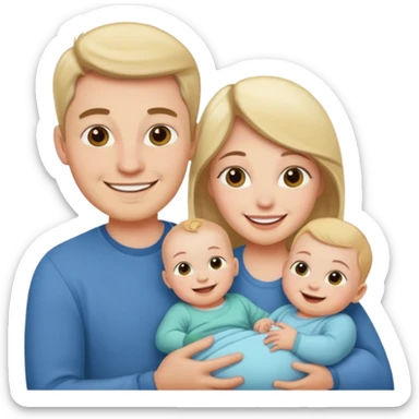 Husband wife and baby sticker