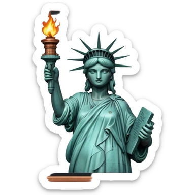 Donald trump statue of liberty sticker