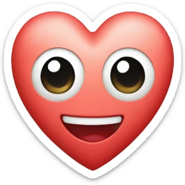 A  cute toy heart that smiles, surrounded by a beautiful pink, red, and orange glow. sticker