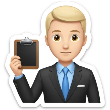 Avatar that make audit and explanations for business sticker