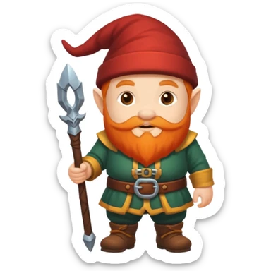 Cute dwarf full body sticker