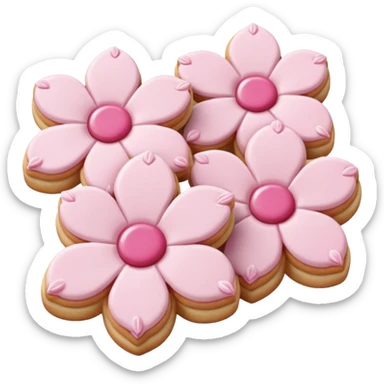 Cherry blossom shaped cookies sticker