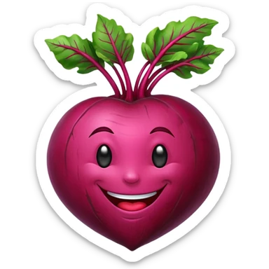 beetroot smiling sticker