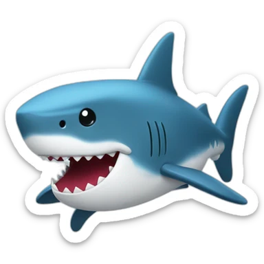 Plushie shark sticker