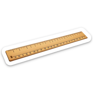 ruler with inch measurements sticker