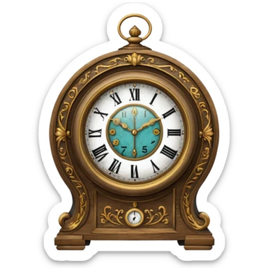 Whispering Clock old and creepy looking  sticker