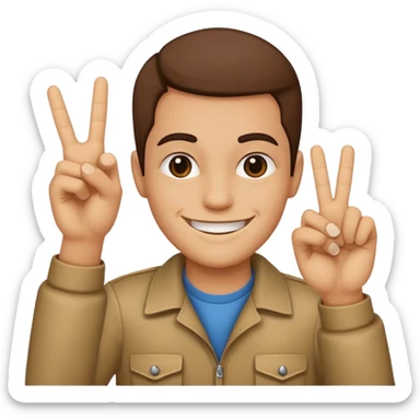 Smile with gang sign sticker