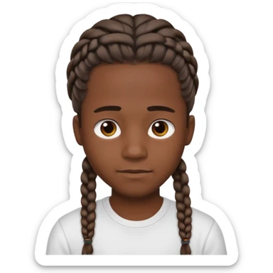 Un chico moreno con trenzas de hombre sticker