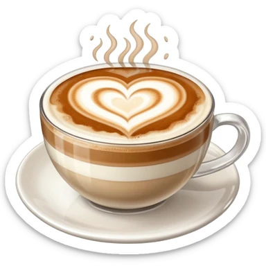 Cappuccino avec cœur  sticker