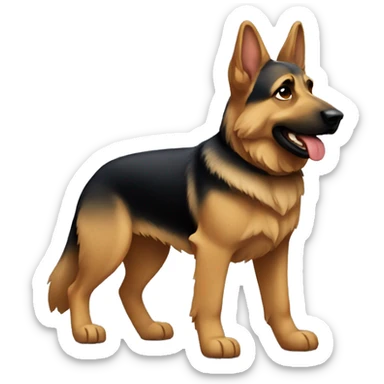 German Shepard standing up sticker