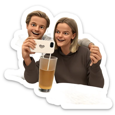 happy moment at the restaurant sticker