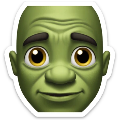Shrek with black nails sticker