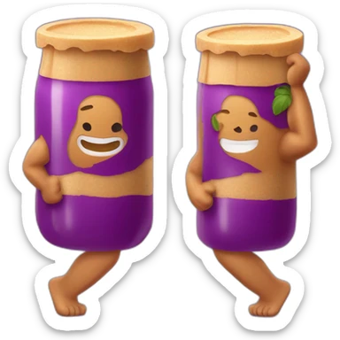peanut butter and jelly with biceps sticker