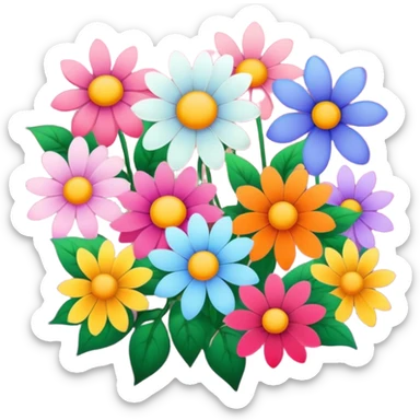 🌸 in different colors sticker