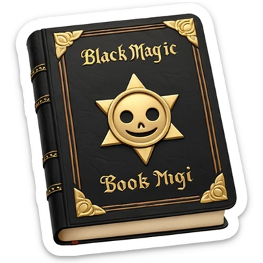 black magic book sticker