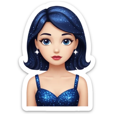 Glitter noir darling sticker