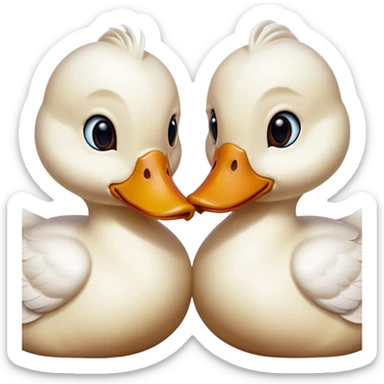 2 patitos enamorados  sticker