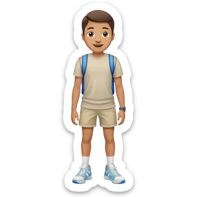 🧍🏻make him in shorts and sneakers sticker