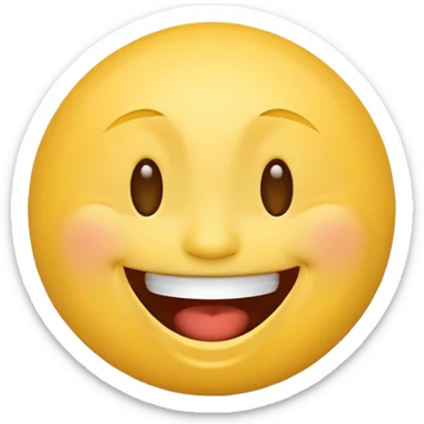 Laughing emoji yellow face sticker