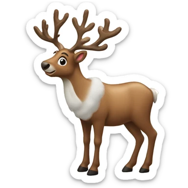 Christmas reindeer sticker