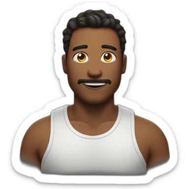 confident guy flashing feeling low sticker