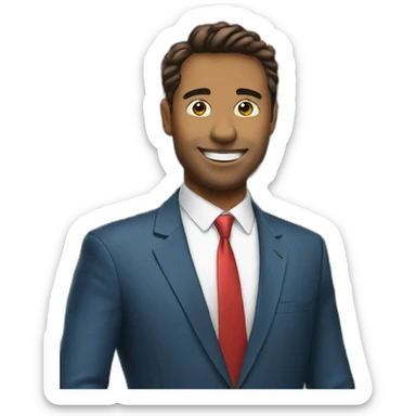 Real estate agent on social media sticker