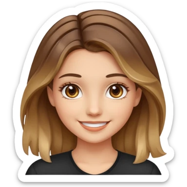 girl with balayage hair emoji sticker