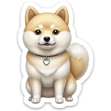 White Shiba Inu dog sticker