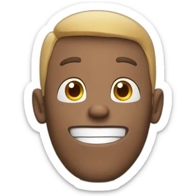 excited man looking up 3d sticker