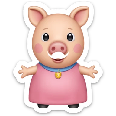 pepa pig kakabroek sticker
