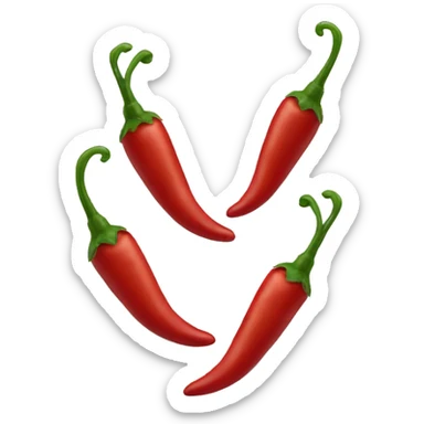 Four and a half red chili peppers sticker