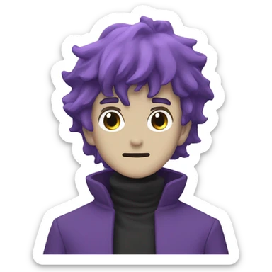 anime character named Saturo Gojo that has the power to summon a purple black hole sticker