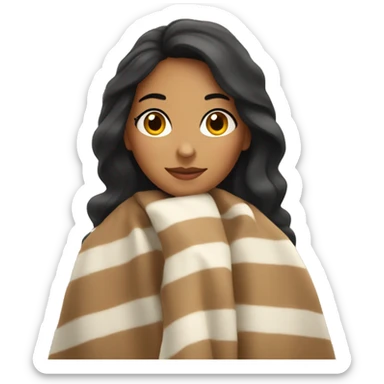 Cozy Latina in blanket for fall sticker