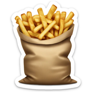 Sack of fast-food sticker