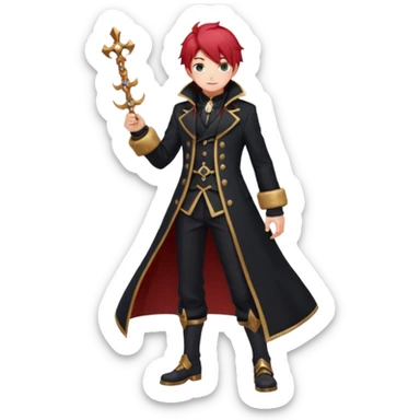 Diluc Ragnvindr (from Genshin Impact) (full body) sticker