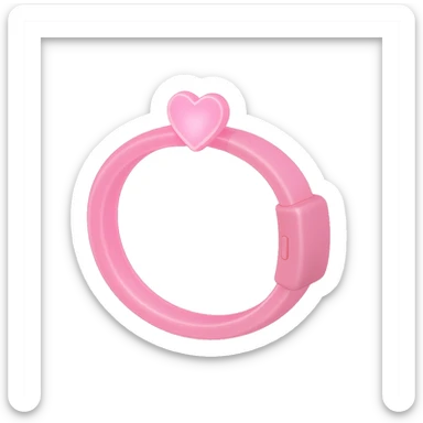 pink kpop fan light bracelet, cute and glowing sticker