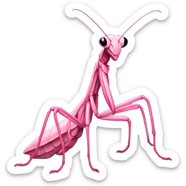 Pink prayinf mantis sticker