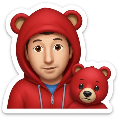 Adam Sandler red bear sticker