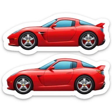 red sports car sticker