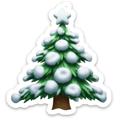 Christmas tree with snow sticker
