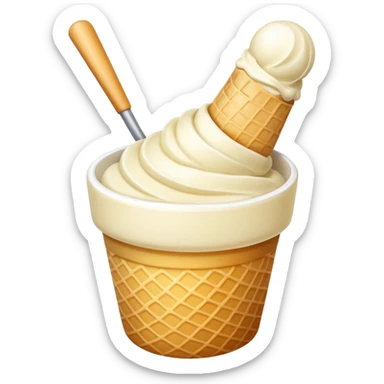 Vanilla with no cone sticker