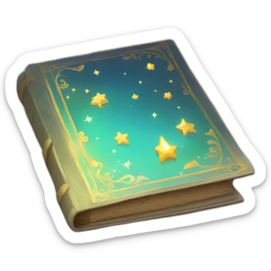 A magical book sticker