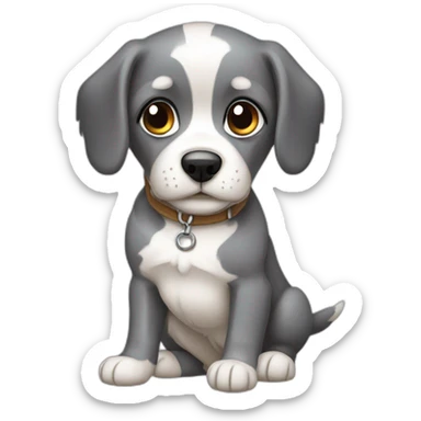 Petit chien gris sticker