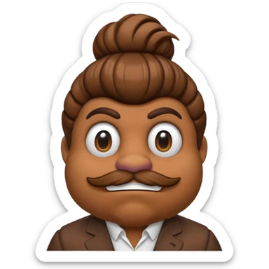 Ken Carson as a Goomba, with signature Goomba features and Ken Carson's hairstyle, i-emoji style sticker