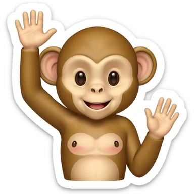 A monkey that says ok sticker