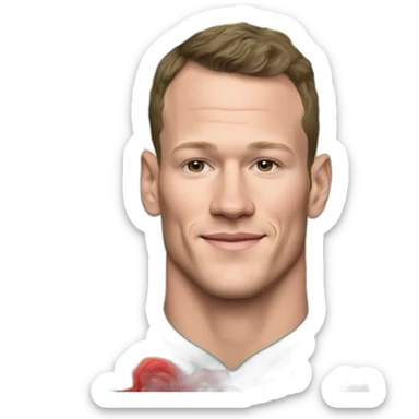 Jonathan Toews as rainbow seal with daffodils and roses sticker